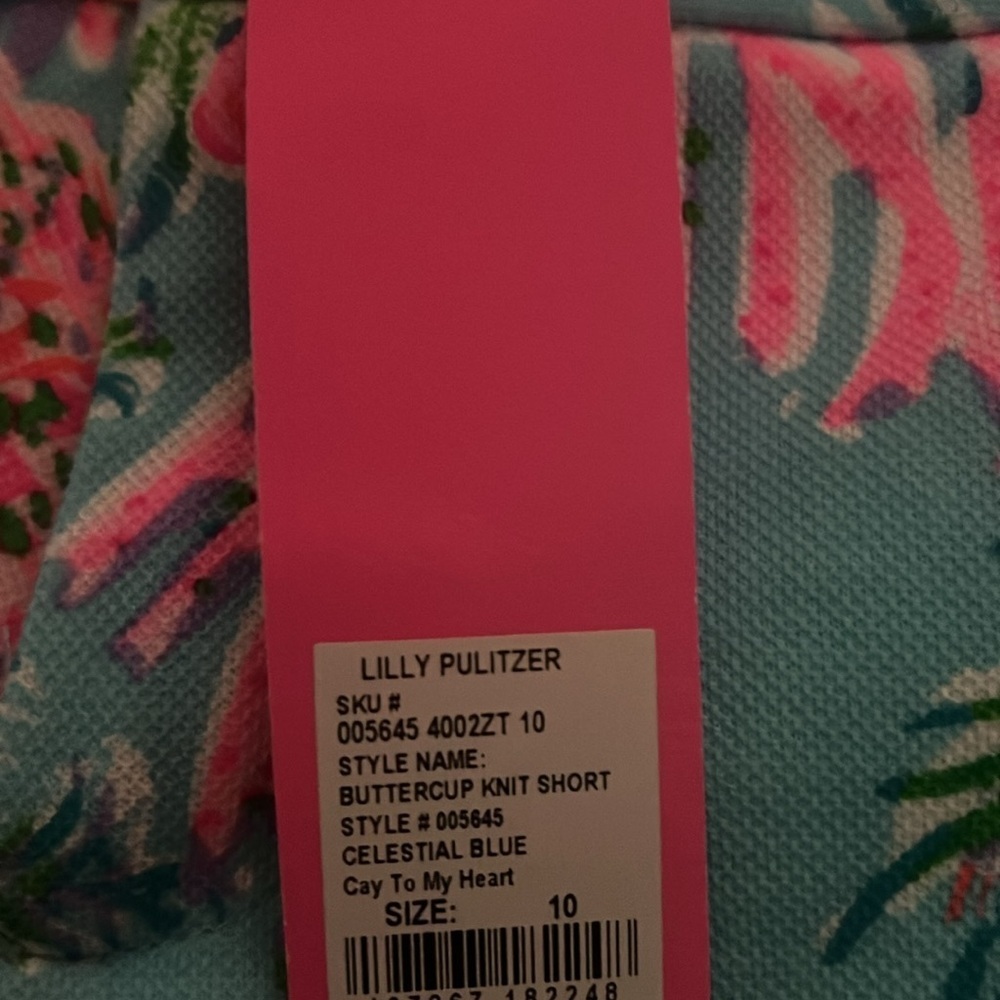 Lilly Pulitzer buttercup knit short celestial blue Cay to my heart size 10 NWT - Picture 5 of 8